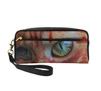 OIBNKCN The mysterious cat Versatile Travel Makeup Bag - Double-Sided Print, Ultra-Soft PU Leather Cosmetic Organizer for Women, Mothers Day Gifts & Teacher Appreciation