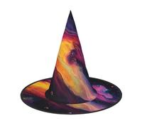 OIBNKCN The mysterious rainbow sky Halloween Hat Witch Hat - Perfect for Women, Men,Witches Hat Decor for Hanging, and Party Use