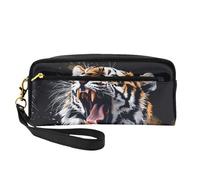OIBNKCN The roaring tiger Versatile Travel Makeup Bag - Double-Sided Print, Ultra-Soft PU Leather Cosmetic Organizer for Women, Mothers Day Gifts & Teacher Appreciation