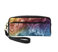 OIBNKCN wave Versatile Travel Makeup Bag - Double-Sided Print, Ultra-Soft PU Leather Cosmetic Organizer for Women, Mothers Day Gifts & Teacher Appreciation
