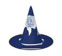 OIBNKCN Wyoming State Flag Halloween Hat Witch Hat – Perfect for Women, Men,Witches Hat Decor for Hanging, and Party Use