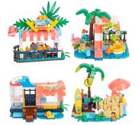 Oichy Beach House Building Set, Friends Seaside Villa Building Toy Architecture Construction Set Cottage Playset Gift for Adults and Kids (Beach House)