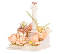 Oichy Flower Building Blocks Set, Fairytale Architecture Model Blocks with Rose Brick Architecture Building Toys Mini Bricks Home Office Decoration Gifts for Adults and Kid