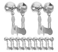 OIDANCLE 10pcs Fishing Rod Bells Dual Alert Stainless Steel Clamp for Carp | Quick Clip-on Attachment, Secure Anti-drop Design, Silver Finish, Suitable for Sea Rods, Casting Rods and Freshwater Angling