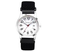 Oidea Braided Elastic Nurse Watch for Medical: 12/24 Hour Military Time Day Date Easy Read Casual Analog Watch