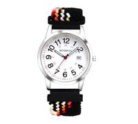 Oidea Braided Elastic Nurse Watch for Medical: 12/24 Hour Military Time Easy Read Dial Second Hand Analog Quartz Watch