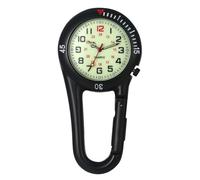 Oidea Clip on Carabiner Watches: Men Women Digital Backpack Fob Watch Pocket Watch Night Light for Doctors Nurses Chefs Climbers Home Office Outdoor Sports Rock Climbing Activities, White