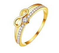 Oidea Infinity Rings for Women: Dainty Cubic Zirconia Forever Love Knot Eternity Promise Ring Stackable Engagement Wedding Bands Rings Jewelry Gifts Size 7