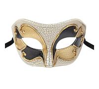 Oidea Masquerade Mask for Men: Retro Venetian Style Cracked Half Face Mask Mascarade Ball Mardi Gras Halloween Costume Phantom Of The Opera Party Prom Ball Masks Yellow