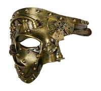 Oidea Masquerade Mask for Men: Steampunk Cyborg Masks Phantom of The Opera Mask Halloween Costume Prom Venetian Carnival Mardi Gras Ball Party Masks Antique Gold
