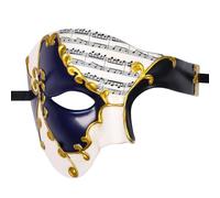 Oidea Masquerade Mask for Men: Vintage Phantom Of The Opera Mask Halloween Costume Prom Venetian Mardi Gras Half Face Party Masks Black Gold