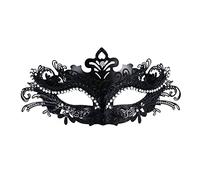 Oidea Masquerade Mask for Women - Shiny Rhinestone Phoenix Mardi Gras Mask Metal Halloween Venetian Mask Bar Party Evening Prom Ball Mask Costume Accessory Decorations, Black