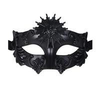 Oidea Masquerade Masks for Men: Ancient Greek Roman Sun God Masks Half Face Mask for Halloween Mascarade Ball Costume Prom Cosplay Mardi Gras Party Black
