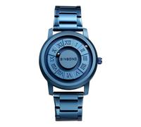 Oidea Men's Magnetic Levitation Watch: Cool Conceptual No Lens No Hands Design Blue Round Dial Quartz Wrist Watches with Detachable Stainless Steel Strap for Casual Business Wear