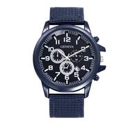 OIDEA Mens Tactical Watches: Nylon Strap Easy Read Dial Luminous Analog Quartz Wrist Watch for Men Outdoor Sport Army Field Military Watch Casual Wristwatch Blue