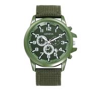 Oidea Mens Tactical Watches: Nylon Strap Easy Read Dial Luminous Analog Quartz Wrist Watch for Men Outdoor Sport Army Field Military Watch Casual Wristwatch Green