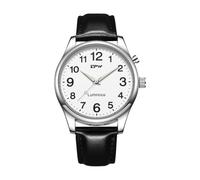 Oidea Men's Watch, Large Numbers LED Backlight Stainless Steel Band | Adjustable Stainless Steel Band, Luminous Hands, Large Arabic Numerals, Quartz Analog Movement, 3ATM Splash Resistance