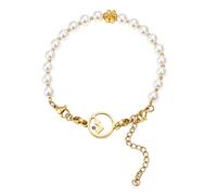 Oidea Mustard Seed Faux Pearl Bracelet, Stainless Steel, Adjustable Faith