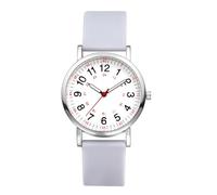 Oidea Nurse Watch for Medical: 12/24 Hour Military Time Easy Read Dial Second Hand Analog Watch for Nursing Professionals Students Doctors Women Men, Gray Silicone Band