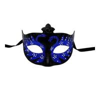 Oidea Venetian Swan Half Mask, Glitter Masquerade Party, Unisex, Blue