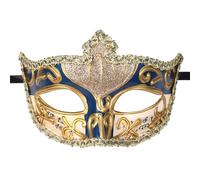 Oidea Vintage Venetian Masquerade Mask for Men: Retro Carnival Mardi Gras Mask Halloween Musical Costume Party Venetian Masquerade Ball Masks, Blue