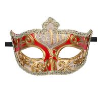 Oidea Vintage Venetian Masquerade Mask for Men: Retro Carnival Mardi Gras Mask Halloween Musical Costume Party Venetian Masquerade Ball Masks, Red