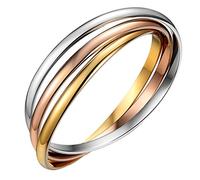 OIDEA Women's Bracelet Bracelet Bangles Stainless Steel 3 Closed Rings Hypoallergenic (3 Colors)