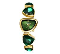 Oidea Women's Luxury Birthstone Bracelet Watches: Elegant Imitation Diamond Analog Quartz Wrist Watches for Women Fashion Dress Ladies Watch Bangle Green