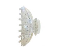 OideGuiing Durable Acetate Hair Clips - 4-Inch Shiny White Claw Clips for Fine and Thick Hair (Shiny White)
