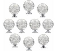 OIDESA Door Handle,Drawer Knob 40mm 10pcs Decorative Cute Bubbles Transparent Crystal Glass Ball Shape Knobs/Handles/Pulls for Kitchen Cabinets,Cupboards,Wardrobe,Drawer,Dresser, Closet,Checkroom