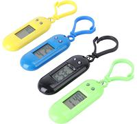 OIDESA Pocket Watch Watch with Chain Keychain Pocket Watch- Mini Digital Watches- Lightweight & Durable Keychain Watch, Clip on Backpack Purse Keychain (4 pcs Random Color)