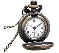 OIDESA Pocket Watch Watch with Chain Retro Bronze 3D Sailboat Design Small Size Quartz Pocket Watch With Necklace To Women Vintage