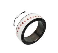 OIDIMS Baseball Spinner Fidget Band Ring for Men Women Sports Theme Stainless Steel Rotating Stress Relief Finger Rings Anxiety Worry Comfort Fit Fashion Jewelry for Baseball Fans Players, 12, Metal