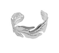 OIDIMS Chunky Leaf Statement Bracelet for Women Vintage Modern Metal Style Irregular Leaves Open Wide Waist Wrap Cuff Bangle Minimalist Trendy Wedding Party Costume Fashion Punk Jewelry, Adjustable
