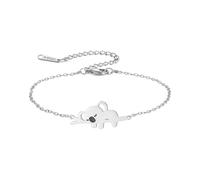 OIDIMS Cute Koala Bracelet for Women Stainless Steel Wedding Engagement Statement Trendy Charm Link Chain Bangle Adjustable Holiday Party Fashion Fine Animal Lover Jewelry for Daughter Friends