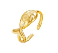 OIDIMS Cute Little Fish Ring for Women Stainless Steel Leisure Ocean Vacation Style Adjustable Rings Fashion Open Band Comfort Fit Knuckle Middle Finger Minimalist Statement Summer Coastal Jewelry