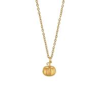 OIDIMS Cute Pumpkin Necklace for Women Autumn Theme Minimalist Metal Style Gold Plated Costumes Necklaces Thanksgiving All Saints' Day Halloween Fall Jewelry Party Festival Decor for Daughter Her