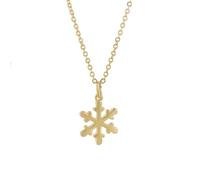 OIDIMS Dainty Snowflake Necklace for Women Xmas Winter Flower Pendant Necklaces Minimalist Party Engagement Promise Statement Elegant Christmas New Year Festival Jewelry for Her, 1, Metal, imitation