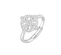 OIDIMS Delicate Celtic Witches Knot Open Rings for Women Men CZ Witchcraft Celtic Amulet Finger Ring Fashion Middle Knuckle Thumb Band Adjustable Statement Wedding Vintage Protection Irish Jewelry