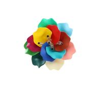 OIDIMS Elegant Acrylic Flower Cocktail Ring for Women Colorful Wedding Promise Finger Bands Fashion Exaggerated Statement Rings Unique Floral Comfort Fit Party Jewelry Fashion Accessories Size 8