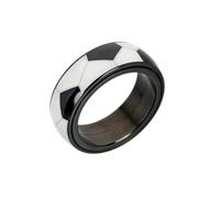 OIDIMS Football Fidget Spinner Ring For Men Women Stainless Steel Soccer Cool Wedding Engagement Bands Fashion Jewelry Stress Relieveing Anxiety Finger Comfort Fit Rings Gift Sports Fan Boyfriend Bff