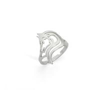 OIDIMS Mens Wolf Stainless Steel Ring Hollow Viking Biker Ring Thumb Open Adjustable Wizard Warrior Hunter Wolf Head Punk Rings Gift Personalized For Men Boy Women Finger Comfort Fit, Metal, No