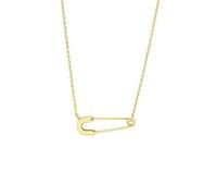 Oidims Safety Pin 925 Sterling Silver Choker Necklace for Women Girls Chain with Pendant 14K Gold Finish Personalized Girls Support Symbol For Refugee Charms Teens Simple Meaningful Minimalist Jewelry