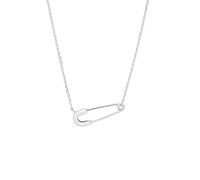 OIDIMS Safety Pin 925 Sterling Silver Choker Necklace for Women Girls Chain with Pendant Fine Finish Personalized Girls Support Symbol For Refugee Charms Teens Simple Meaningful Minimalist Jewelry,