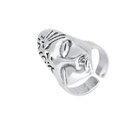 OIDIMS Unique Face Ring for Women Thumb Index Finger Stacking Adjustable Statement Rings Fashion Open Band Human Face Punk Personalized Renaissance Artistic Greek Mythology Bar Party Jewelry