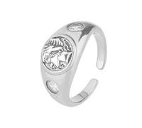 OIDIMS Vintage Roman Greek Ring for Women Men Fashion Head Adjustable Cool Rings Comfort Fit Open Band Weird Icarus Ring Unique Statement Middle Open Band Comfort Fit Biker Greek Mythology Jewelry, 6