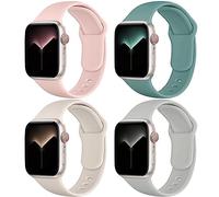 Oielai 4 Pack Straps Compatible with Apple Watch Strap 49mm 44mm 45mm 42mm for Women Men, Replacement Soft Sport Straps for iWatch Series 9 8 SE 7 6 5 4 3 2 1 Ultra/Ultra 2