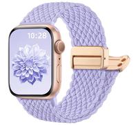Oielai Braided Strap Compatible with Apple Watch Straps 40mm 41mm 38mm 42mm Women Men - Adjustable Magnetic Clasp Nylon Replacement Band for iWatch SE Series 11 10 9 8 7 6 5 4 3 2 1, Lavender