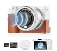 OIEXI 4K Digital Camera for Photography and Video, 12X 64MP Optical Zoom Autofocus Anti-shake Vlogging for YouTube, Built-in Fill Light and Travel Flash with 64GB SD Card