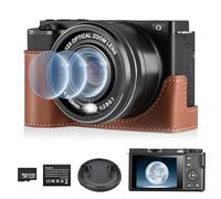 OIEXI 4K Digital Camera for Photography and Video, 12X Optical Zoom 64MP Autofocus Anti-Shake Vlogging Camera for YouTube, Built-in Fill Light and Flash Travel Camera with 64GB SD Card,Battery (Black)